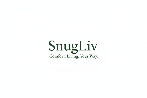 Logo SnugLiv verde Harrods fondo blanco